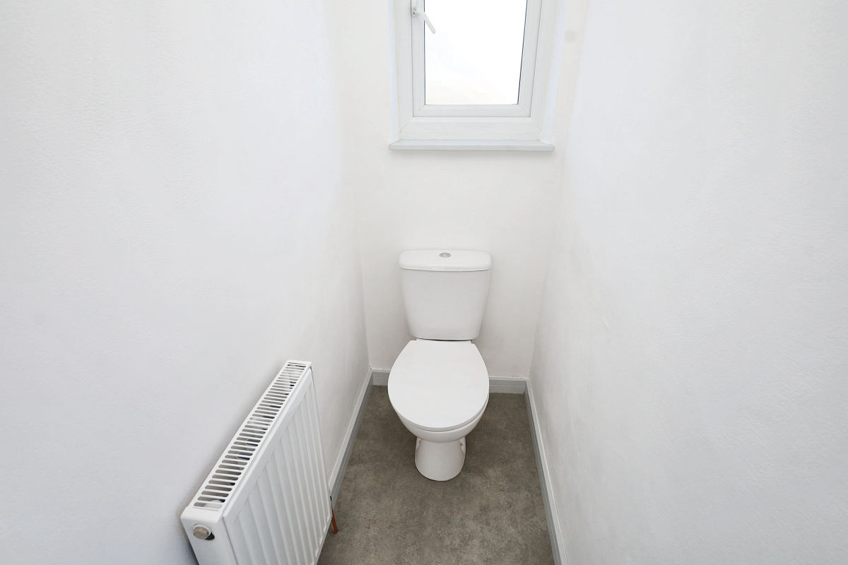 Toilet after the work
